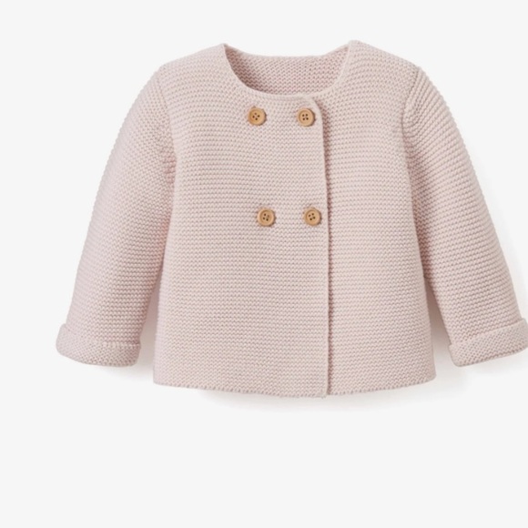 Elegant Baby Sweater Kids’ 18 Months Pale Pink Knit Cardigan - Picture 1 of 10